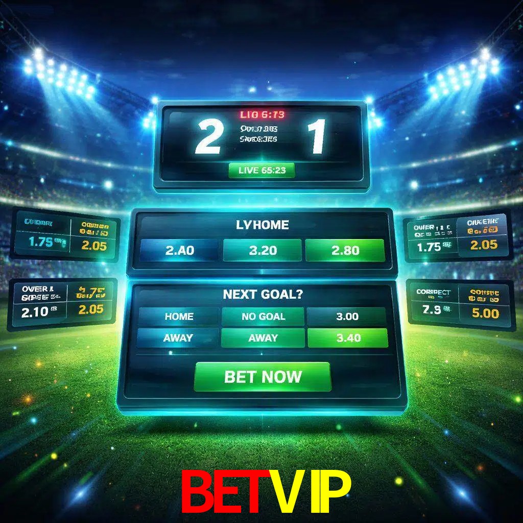 Vista de apuestas en vivo BETVIP durante un partido en curso