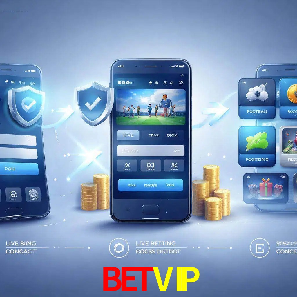 Pasos de acceso a la app BETVIP en pantalla de teléfono móvil